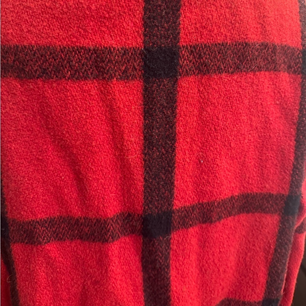 Vintage 100% Wool 70’s JC Penney Buffalo Plaid Red Blk Hunting Mackinaw Jacket - Picture 9 of 16